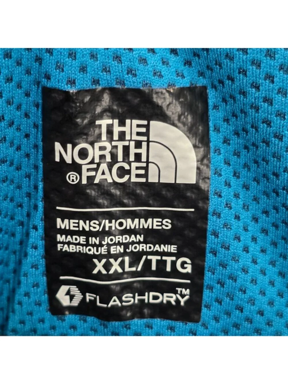 Mens The North Face Blue FlashDry Polo Shirt Short Sleeve Polyester Size XXL